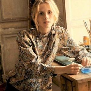 DOEN Annabelle Silk Blouse L NWOT